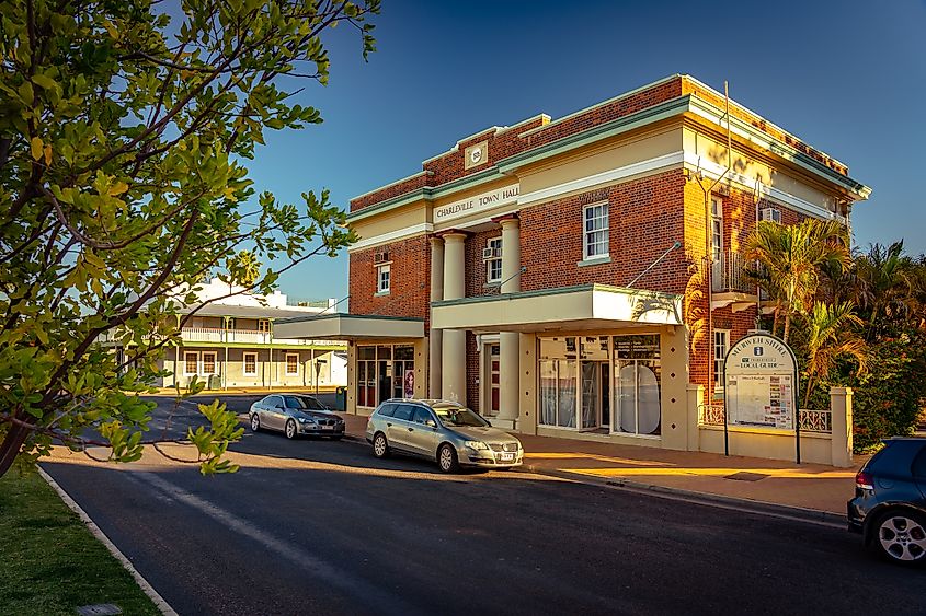 Historic town hall building in Charleville, QLD