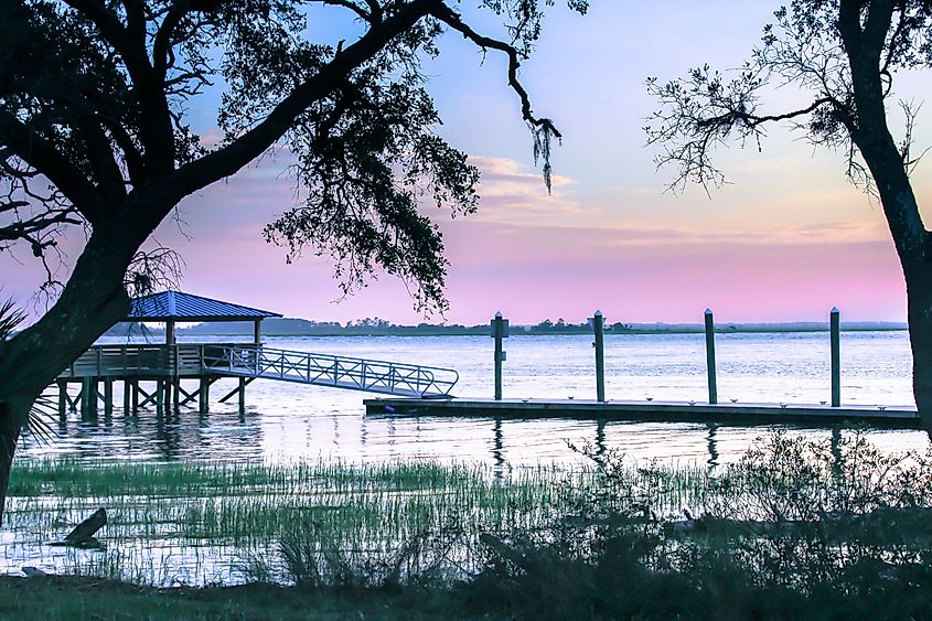 Sunset at Bloody Pointe on Daufuskie Island, SC