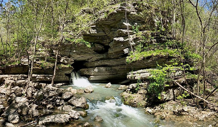 Blanchard Springs Cavern entrance in Arkansas.