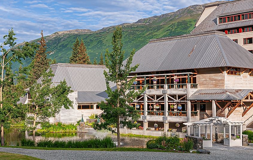 View of Alyeska Resort in Alaska.