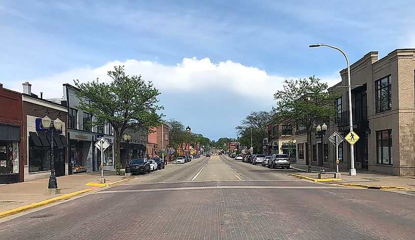 Downtown Brighton, Michigan.