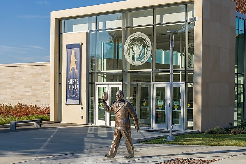 Harry S. Truman Presidential Library and Museum exterior. Editorial credit: Ken Wolter / Shutterstock.com