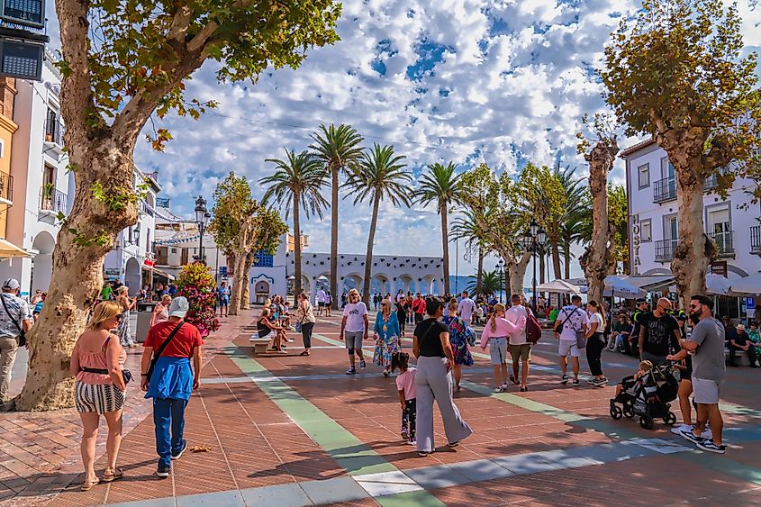 Main Square in the town of Nerja, Spain