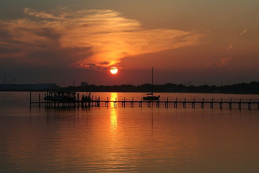 A gorgeous sunset in Lynn Haven, Florida