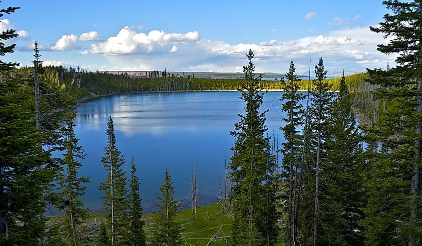 Yellowstone Lake in Yellowstone National Park, Wyoming.