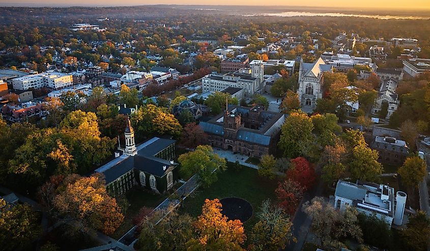 Sunrise in Princeton, New Jersey.