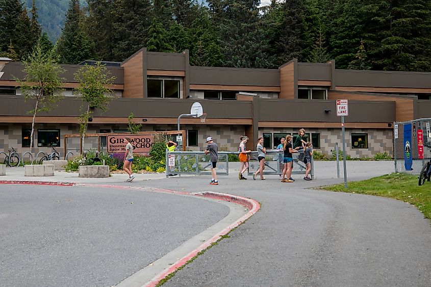 A school in the town of Girdwood, Alaska.