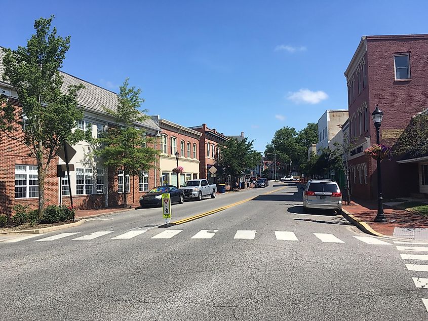 Walnut Street in Milford, Pennsylvania