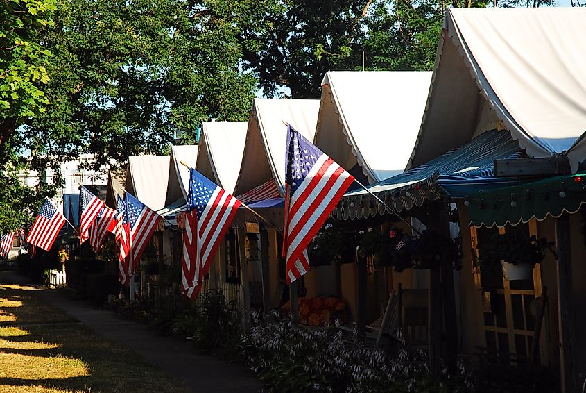 Tent colony in Ocean Grove, New Jersey.