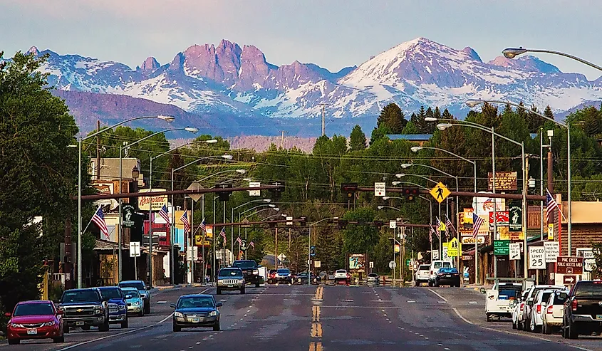 Main Street in Pinedale, Wyoming.
