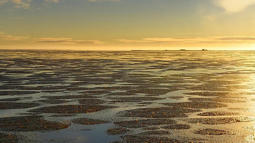 The Beaufort Sea off the coast of northern Alaska and Canada.