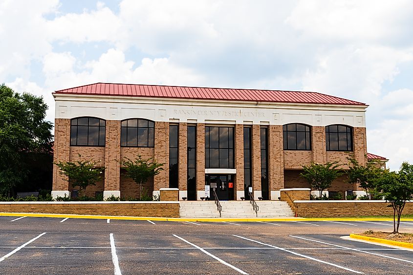 Rankin County Justice Center in downtown Brandon, Mississippi. 