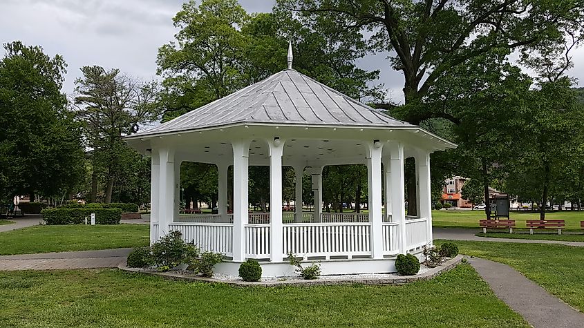 Palmerton, Pennsylvania, USA: The Palmerton Park Gazebo, a well-known landmark in this small northeastern town.