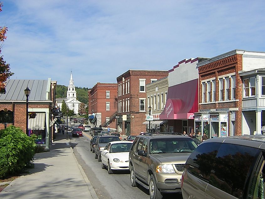 Downtown Middlebury in Vermont.