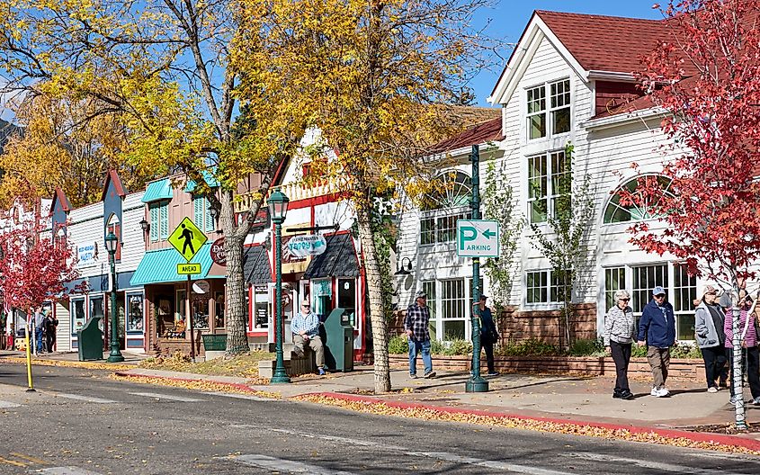 Downtown Estes Park in Colorado.