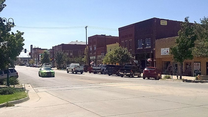 Downtown Hutchison, Kansas.