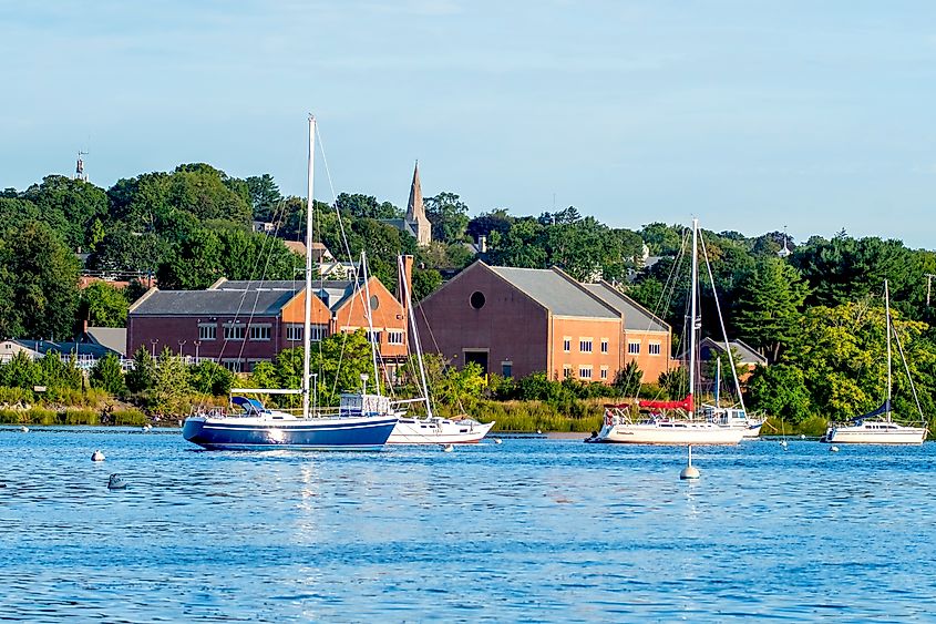 Waterfront scenes in East Greenwich, Rhode Island.