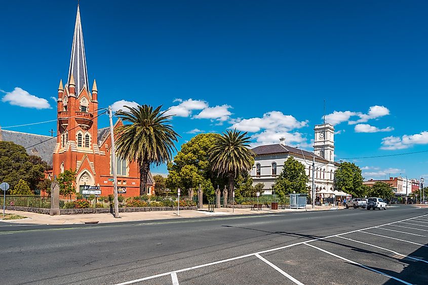 Historic buildings in Echuca, Victoria.