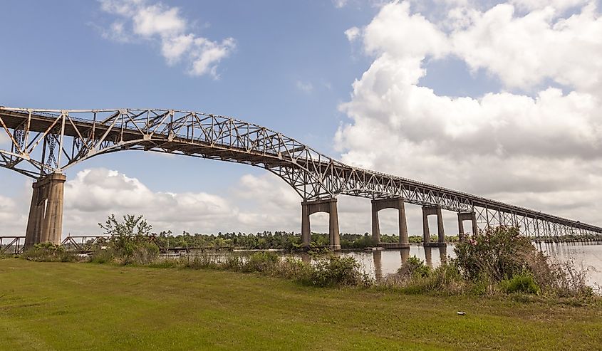 The historic Calcasieu River Bridge, Westlake, Louisiana.