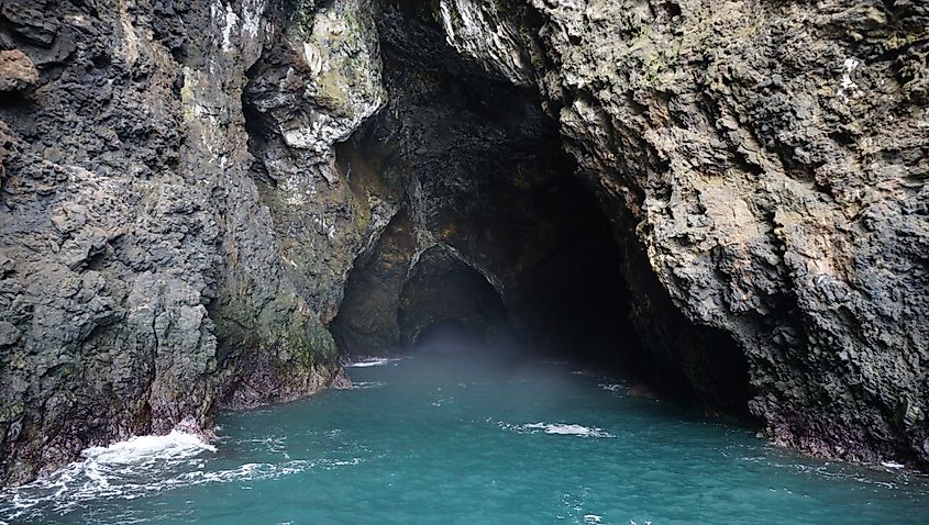 The painted cave in channel islands, California.