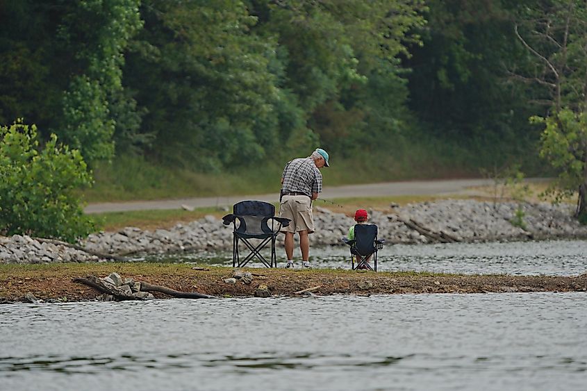  Fishing at Madison County Lake in Huntsville, Alabama