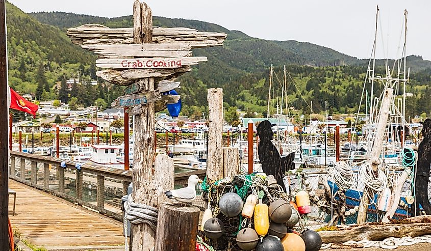 Fishing boats in the harbor at Garibaldi, Oregon.