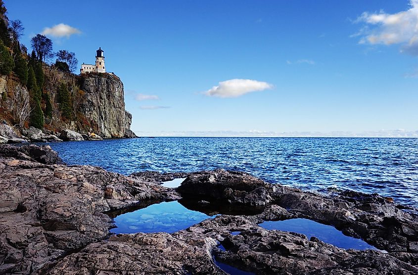 Split Rock Lighthouse on the shores of Lake Superior.