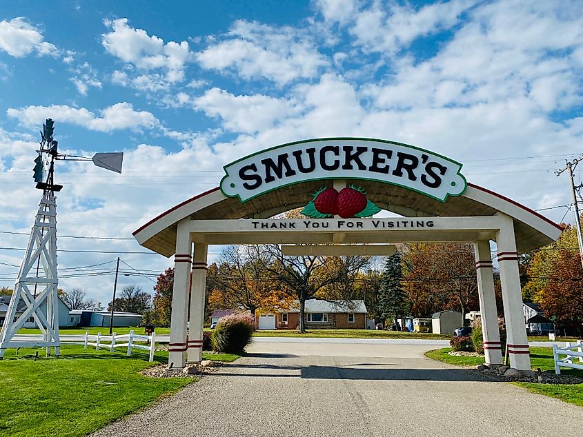 Smucker's store and cafe in Orville, Ohio.