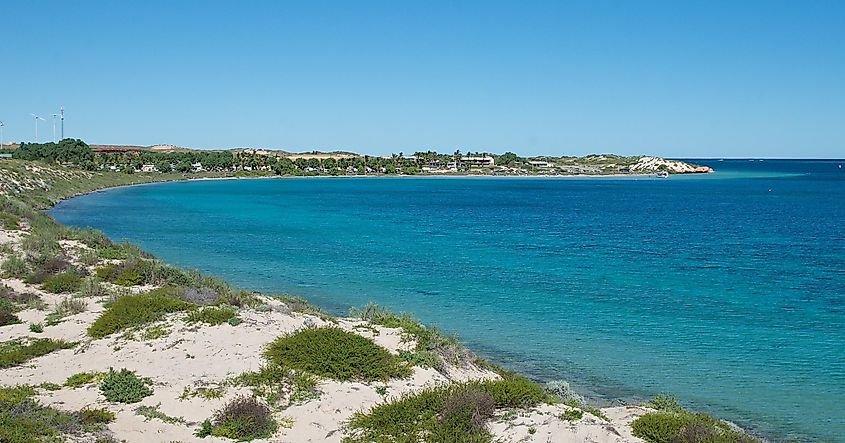 Aerial view of Coral Bay, Western Australia.