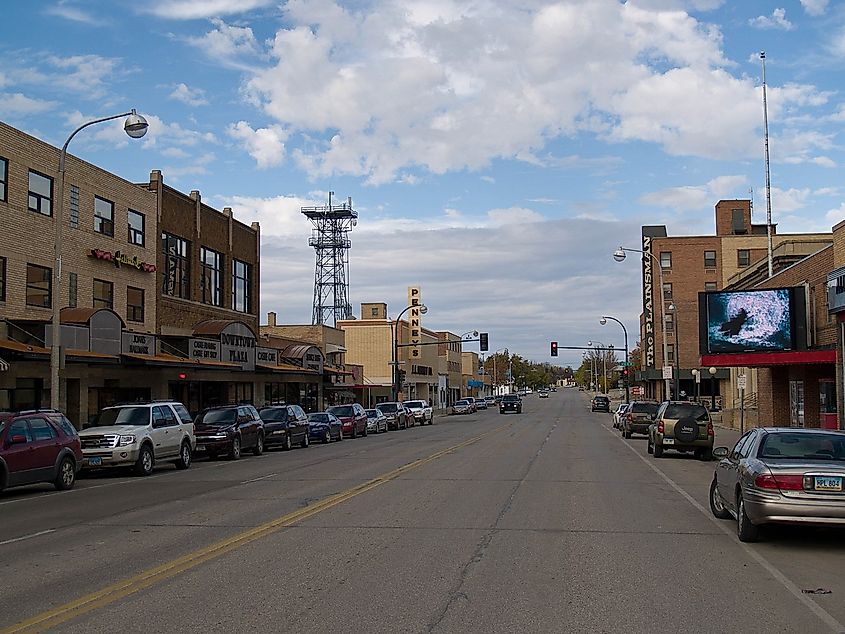 Downtown Williston, North Dakota.