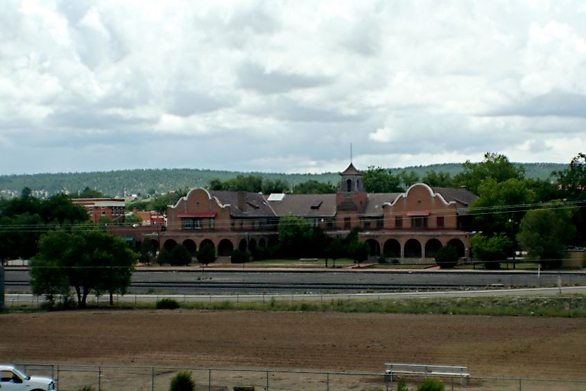 Amtrak station in Las Vegas, New Mexico.