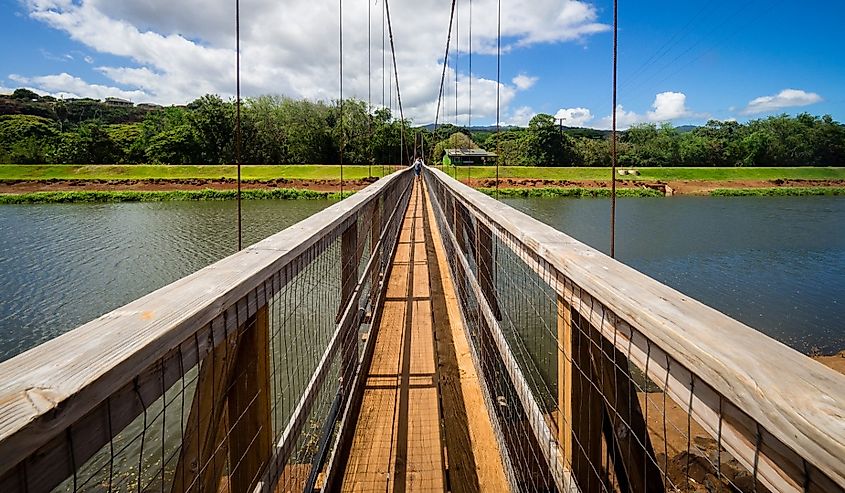 Swinging Bridge, Hanapepe, Kauai, Hawaii