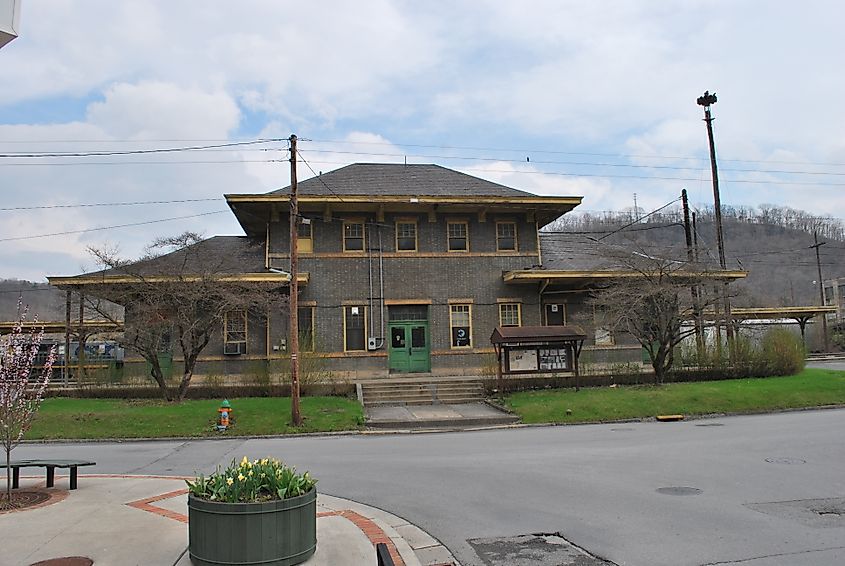 The historic depot in Roncevert, West Virginia.