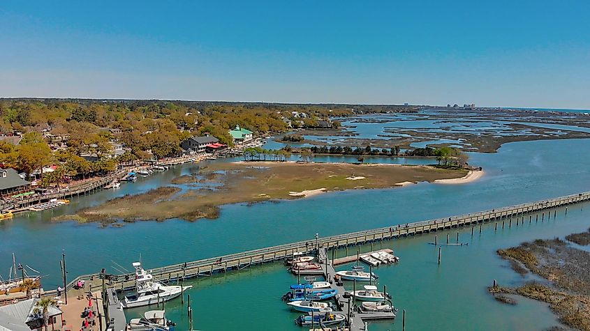 Aerial view of Georgetown, South Carolina