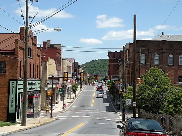 West Pike Street near the intersection of North Jefferson Avenue in Canonsburg, Pennsylvania.