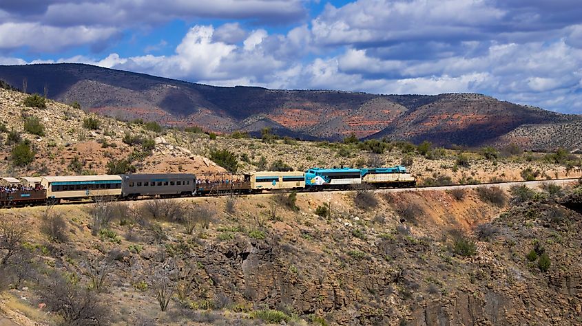 Verde Valley Railroad near Clarkdale in Arizona.