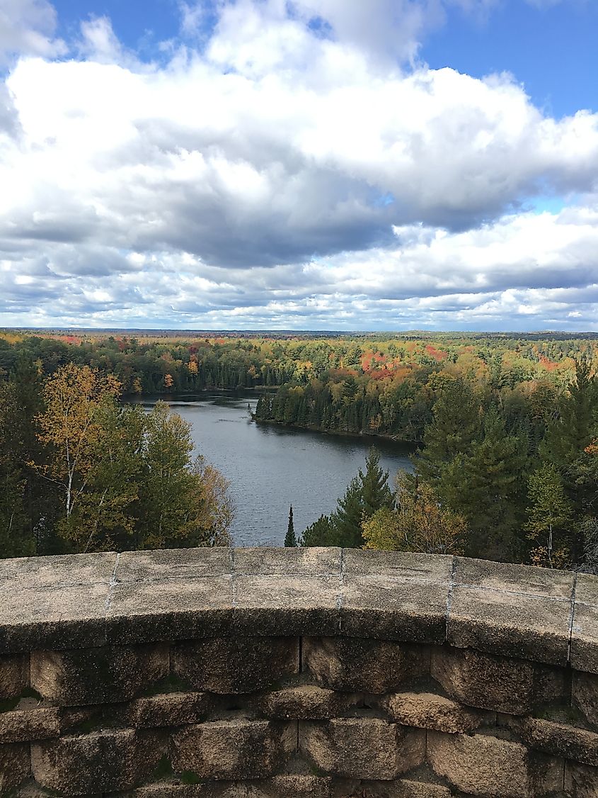 Fall Colors at Foote Dam Pond Overlook, Oscoda, Michigan.