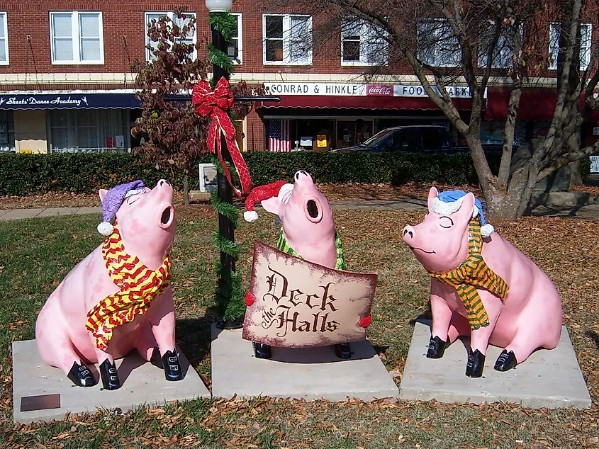 Pigs in the City in Lexington, North Carolina.
