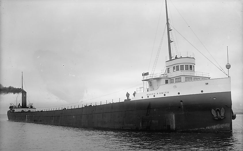 The SS Henry B. Smith, lost in the Great Lakes Storm of 1913.