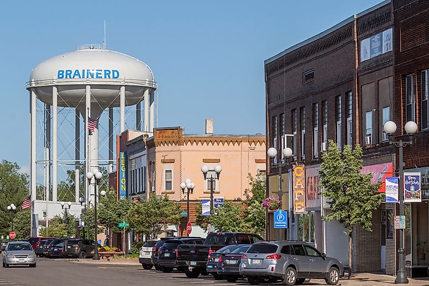 Downtown Brainerd, Minnesota.