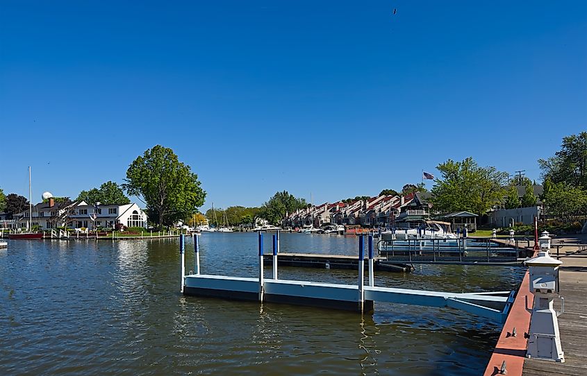 The Vermilion River in Vermilion, Ohio