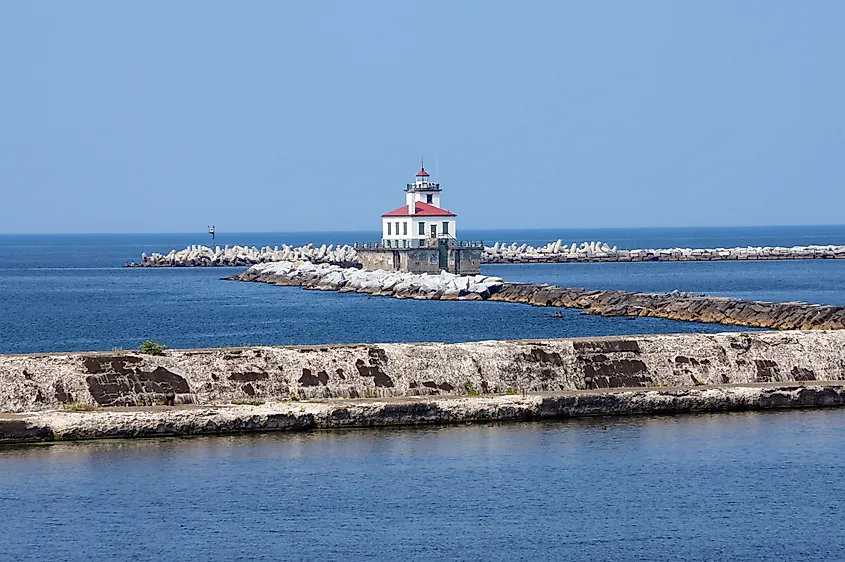 Lighthouse off Oswego New York on Lake Ontario