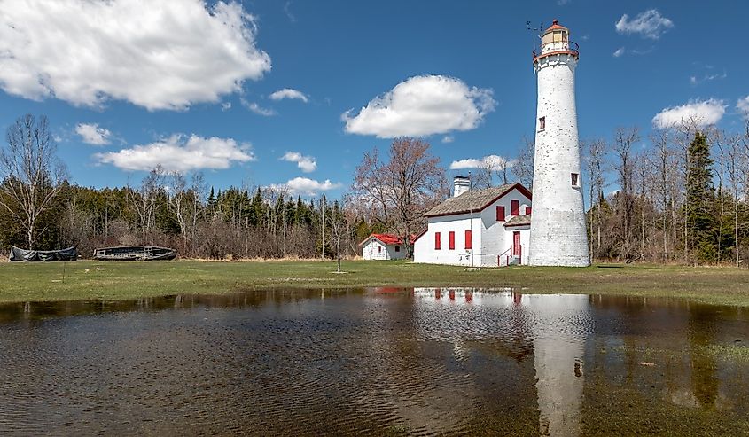 Sturgeon Point Lighthouse in Harrisville, Michigan.