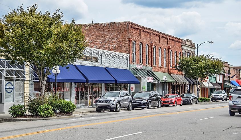 Downtown Bennettsville, South Carolina.