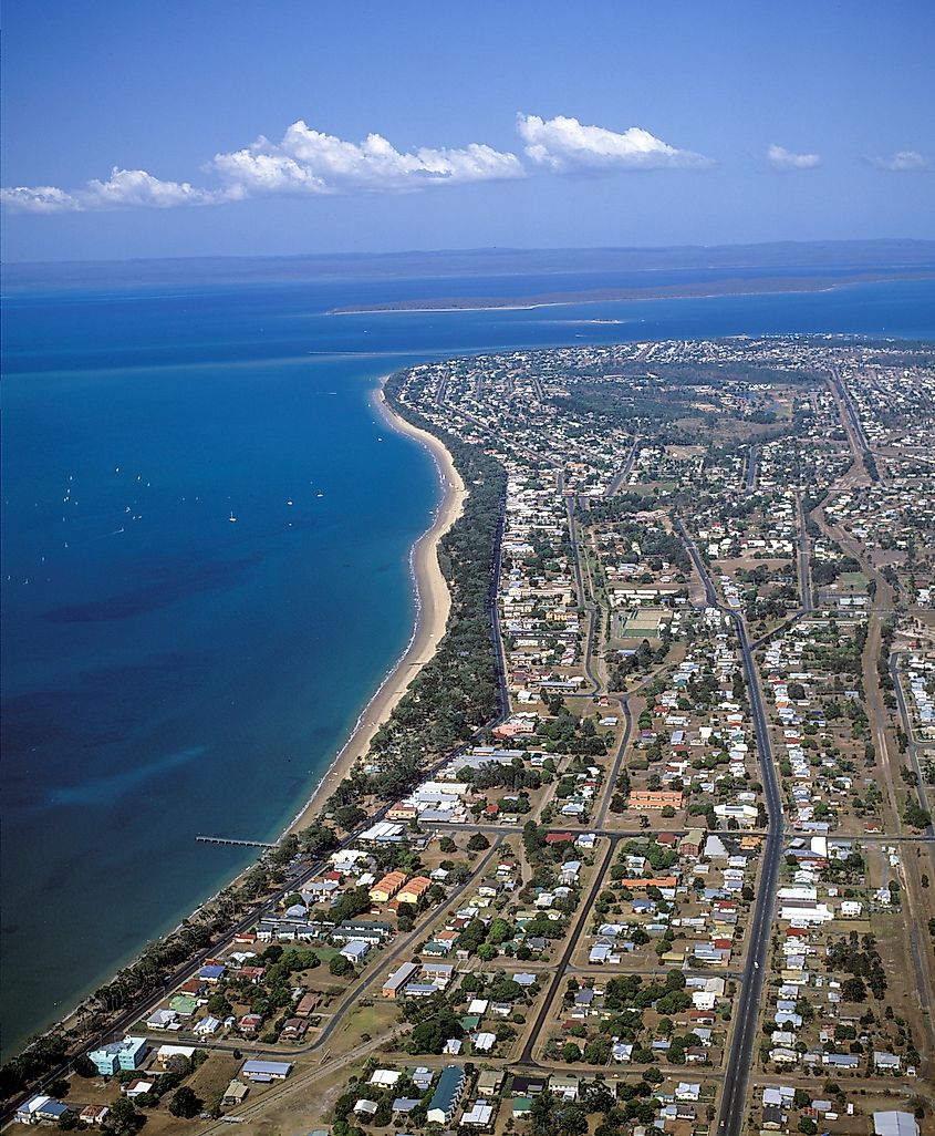Aerial shot of Hervey Bay, QLD