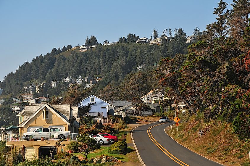 Oceanside, Oregon, USA. Picturesque seaside village off the beaten track on Oregon's central coast.