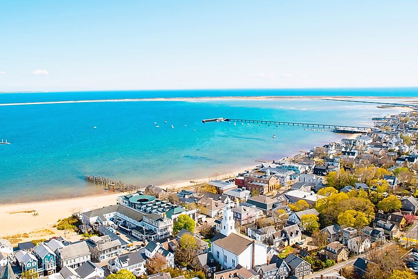 View of the harbor in Provincetown, Massachusetts.