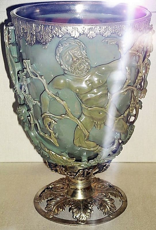 The lycurgus cup in a green shade