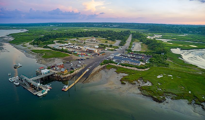 Wells Harbor in Wells, Maine.