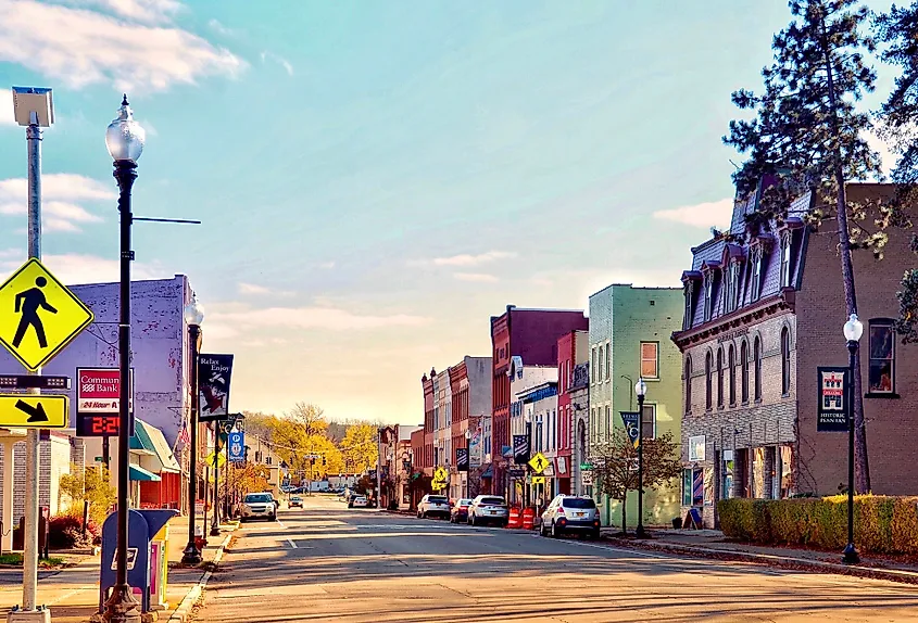 Main Street in Penn Yan, New York.